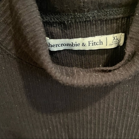 Abercrombie and Fitch black rubbed mock neck long sleeve top size xlarge - Picture 5 of 7